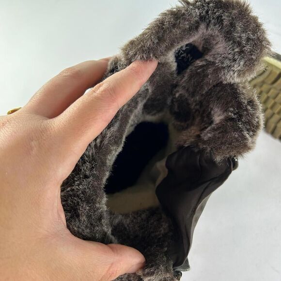 Santana Canada Maldine Winter Boots US 9 Womens Fur Trim Brown Lace-Up Boot - Picture 12 of 15